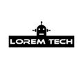 Tech Logo Design with Cyber Robot