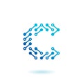 Tech Logo Letter C Circuit Icon Royalty Free Stock Photo