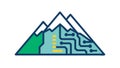 Tech Mountain Circuitry, Digital Landscape Vector, vector design Generative AI Royalty Free Stock Photo