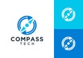 tech north compass logo design Royalty Free Stock Photo