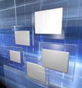 Tech panels, blue Royalty Free Stock Photo