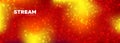 Tech Poster. Red Digital Particles. Big Data Royalty Free Stock Photo