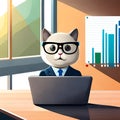 Tech-Savvy Feline CEO, Generative AI