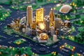 Tech Savvy Programmer Working on Software Development and IoT with Digital Workspace and Circuit Board Technology Royalty Free Stock Photo
