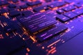 Tech Savvy Programmer Working on Software Development and IoT with Digital Workspace and Circuit Board Technology Royalty Free Stock Photo