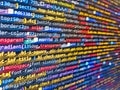 Tech source apps. Programmer developer screen. Search engine optimization for better rankings with anchor tags for keyword Royalty Free Stock Photo