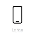 Tech specs large phone icon. Editable line vector.