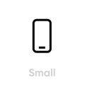 Tech specs small phone icon. Editable line vector.