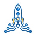tech startup enthusiast icon doodle illustration