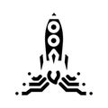 tech startup enthusiast glyph icon vector illustration