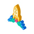 tech startup enthusiast isometric icon vector illustration