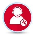 Tech support icon flat prime red round button Royalty Free Stock Photo