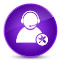 Tech support icon elegant purple round button Royalty Free Stock Photo