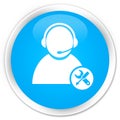 Tech support icon premium cyan blue round button Royalty Free Stock Photo