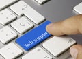 Tech support - Inscription on Blue Keyboard Key Royalty Free Stock Photo