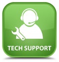 Tech support special soft green square button Royalty Free Stock Photo
