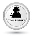 Tech support prime white round button Royalty Free Stock Photo