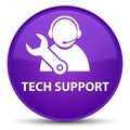 Tech support special purple round button Royalty Free Stock Photo