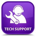 Tech support special purple square button Royalty Free Stock Photo