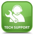 Tech support special soft green square button Royalty Free Stock Photo