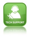 Tech support special soft green square button Royalty Free Stock Photo