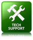 Tech support (tools icon) green square button Royalty Free Stock Photo