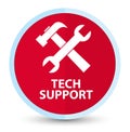 Tech support (tools icon) flat prime red round button