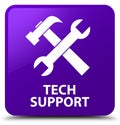 Tech support (tools icon) purple square button Royalty Free Stock Photo