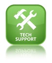 Tech support (tools icon) special soft green square button Royalty Free Stock Photo