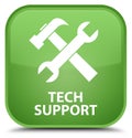 Tech support (tools icon) special soft green square button Royalty Free Stock Photo