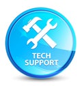 Tech support (tools icon) splash natural blue round button