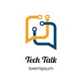 Tech Talk logo or symbol template design