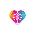 Tech Tree heart shape concept Logo Template Royalty Free Stock Photo