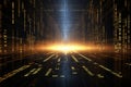 Tech vibes Futuristic cyberspace with a captivating binary code backdrop Royalty Free Stock Photo