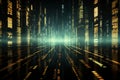 Tech vibes Futuristic cyberspace with a captivating binary code backdrop Royalty Free Stock Photo