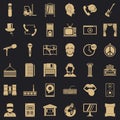 Tech widget icons set, simple style Royalty Free Stock Photo