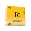 Technetium chemical element symbol from periodic table Royalty Free Stock Photo