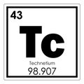 Technetium chemical element Royalty Free Stock Photo