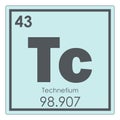 Technetium chemical element Royalty Free Stock Photo