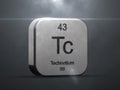 Technetium element from the periodic table Royalty Free Stock Photo