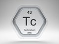 Technetium symbol hexagon frame Royalty Free Stock Photo