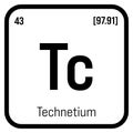 Technetium, Tc, periodic table element