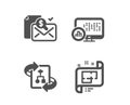 Technical algorithm, Accounting report and Report statistics icons. Architectural plan sign. Vector