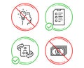 Technical algorithm, Idea and Checklist icons set. Payment sign. Project doc, Professional job, Data list. Vector Royalty Free Stock Photo