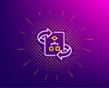 Technical algorithm line icon. Project documentation sign. Vector Royalty Free Stock Photo