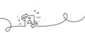 Technical algorithm line icon. Project documentation sign. Continuous line with curl. Vector Royalty Free Stock Photo