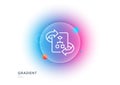 Technical algorithm line icon. Project documentation sign. Gradient blur button. Vector Royalty Free Stock Photo