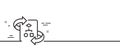 Technical algorithm line icon. Project documentation sign. Minimal line pattern banner. Vector Royalty Free Stock Photo