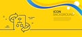 Technical algorithm line icon. Project documentation sign. Minimal line yellow banner. Vector Royalty Free Stock Photo