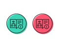 Technical algorithm line icon. Project documentation sign. Vector Royalty Free Stock Photo